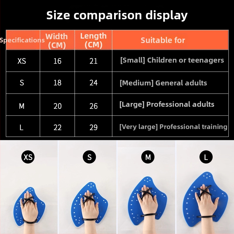 Rukové plávacie plutvy pre tréner plávania AX-stil, pre dospelých aj deti, Materiál PP, prispôsobiteľné, Iná kategória