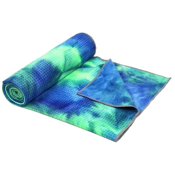 Jogas dvieli paklājs ar bieza pretslīdējošu slāni, paplašinātu sviedru uzsūkšanas virsmu un iekļauto pledu