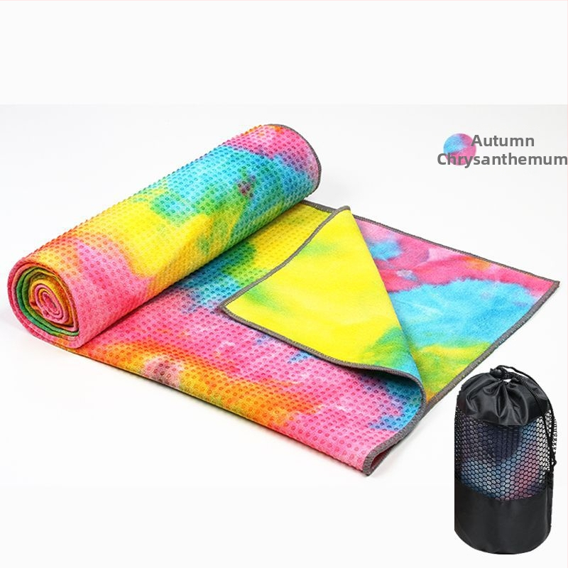 Jógová utierka na podložku s hrubším protišmykovým vrstvom, predĺženou potnou absorpčnou plochou a vrátane prikrývky