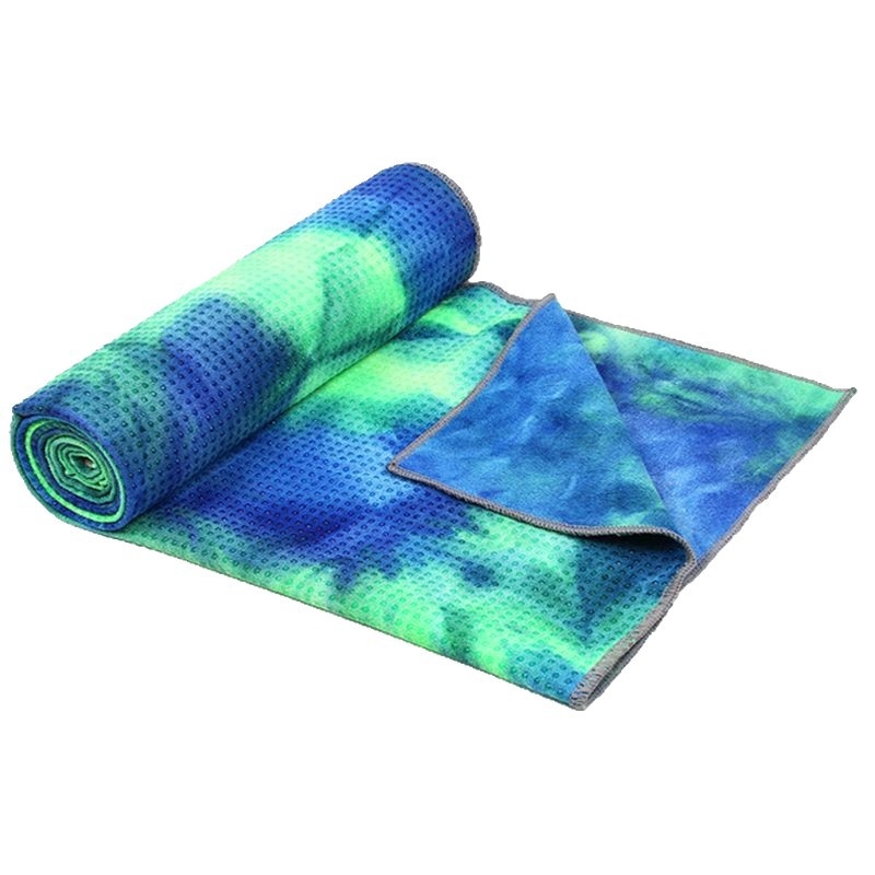 Jogas dvieli paklājs ar bieza pretslīdējošu slāni, paplašinātu sviedru uzsūkšanas virsmu un iekļauto pledu