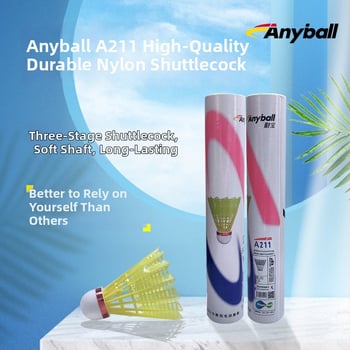 Badminton shuttlecock hane sulgedest ja nailonist, kolm astet vastupidav koolitränings jaoks