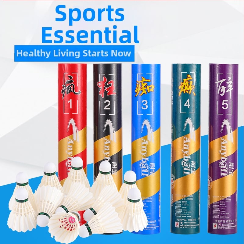 Badminton shuttlecock hane sulgedest ja nailonist, kolm astet vastupidav koolitränings jaoks