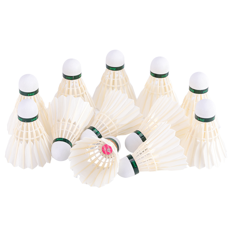 Badminton shuttlecock hane sulgedest ja nailonist, kolm astet vastupidav koolitränings jaoks