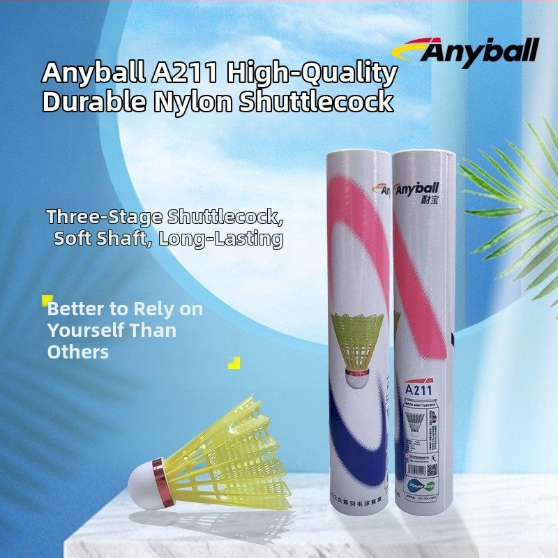 Badminton shuttlecock hane sulgedest ja nailonist, kolm astet vastupidav koolitränings jaoks