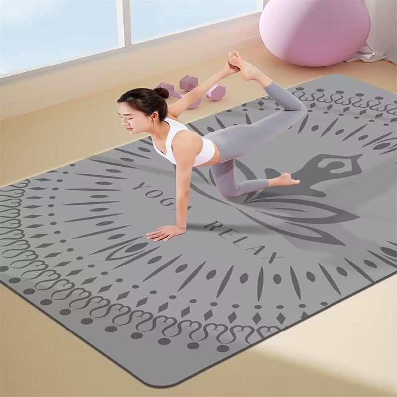 Joga paklājs ar triecienizolāciju un skaņas izolāciju, ceļgalu spilventiņš, 8 mm biezums, kompozītmateriāls