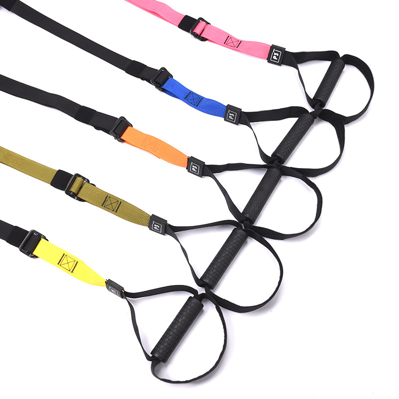 Fizinės pakabos treniruotės diržas su aukštos kokybės tinkleliu, traukimo virve, daugiafunkcinė treniravimo juosta vyrams ir moterims
