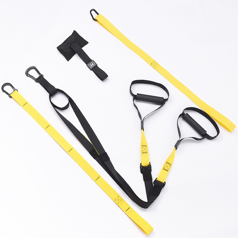 Fizinės pakabos treniruotės diržas su aukštos kokybės tinkleliu, traukimo virve, daugiafunkcinė treniravimo juosta vyrams ir moterims