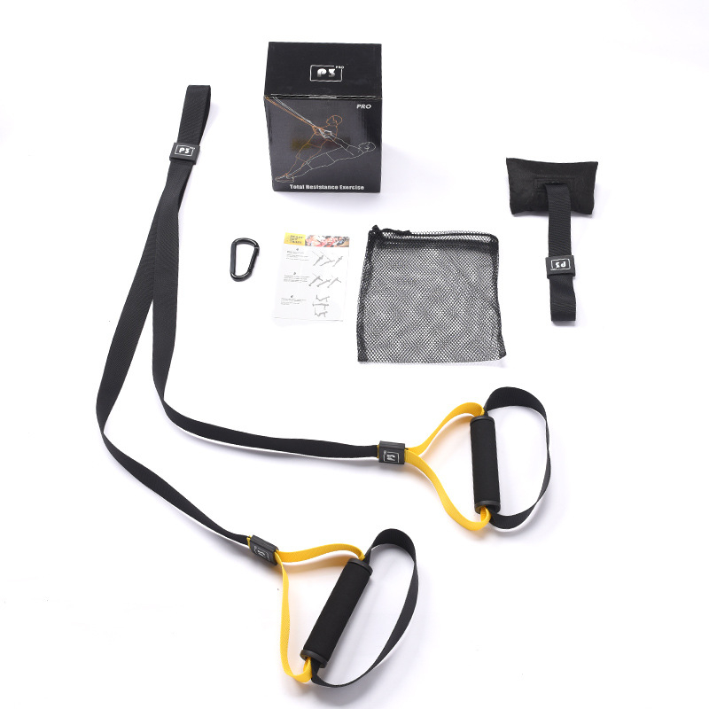 Fizinės pakabos treniruotės diržas su aukštos kokybės tinkleliu, traukimo virve, daugiafunkcinė treniravimo juosta vyrams ir moterims