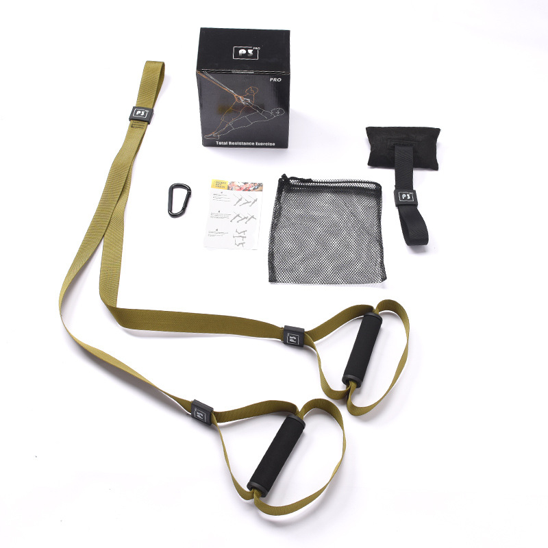 Fizinės pakabos treniruotės diržas su aukštos kokybės tinkleliu, traukimo virve, daugiafunkcinė treniravimo juosta vyrams ir moterims