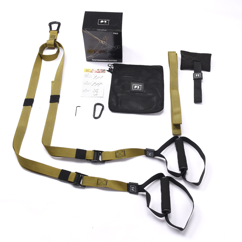 Fizinės pakabos treniruotės diržas su aukštos kokybės tinkleliu, traukimo virve, daugiafunkcinė treniravimo juosta vyrams ir moterims