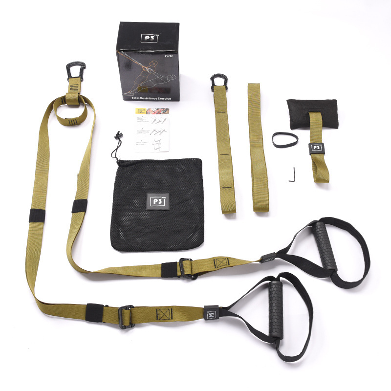 Fizinės pakabos treniruotės diržas su aukštos kokybės tinkleliu, traukimo virve, daugiafunkcinė treniravimo juosta vyrams ir moterims