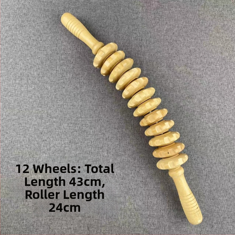 Medinis joga masažo volelis – visam kūnui, masažas juosmeniui, kaklui, nugarai, pečioms ir kojoms