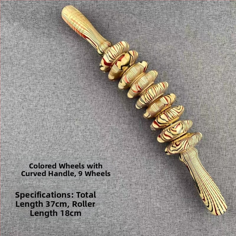 Medinis joga masažo volelis – visam kūnui, masažas juosmeniui, kaklui, nugarai, pečioms ir kojoms