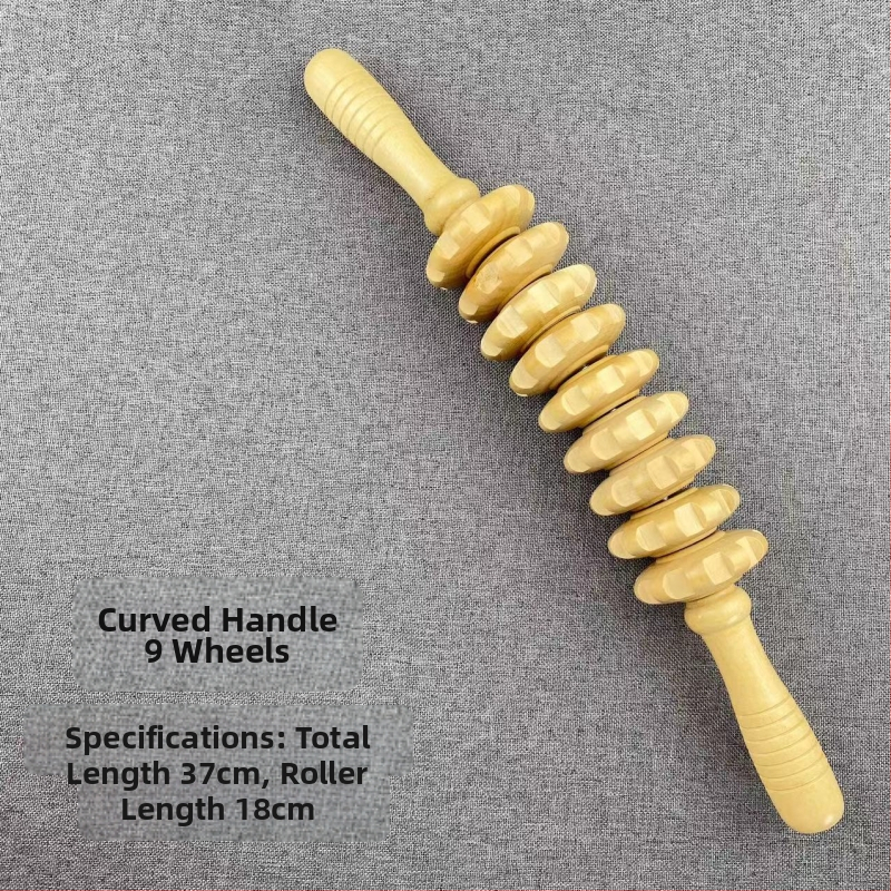 Medinis joga masažo volelis – visam kūnui, masažas juosmeniui, kaklui, nugarai, pečioms ir kojoms