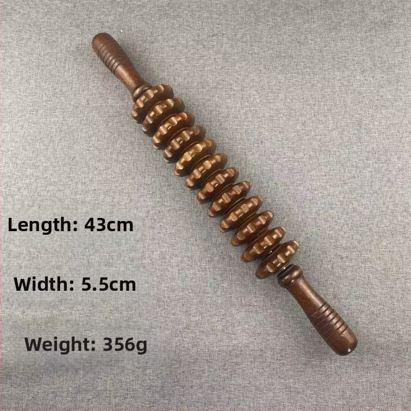 Medinis joga masažo volelis – visam kūnui, masažas juosmeniui, kaklui, nugarai, pečioms ir kojoms