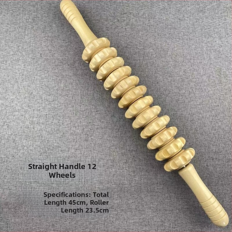 Medinis joga masažo volelis – visam kūnui, masažas juosmeniui, kaklui, nugarai, pečioms ir kojoms