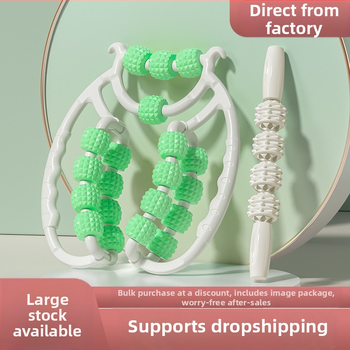 Jalaha massaažirull rõngaskujuline rattastega — kaasaskantav, sääre massaaž (3–4 ratast)