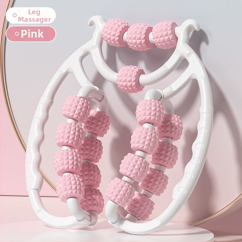 Masážny valec na nohy s prstenovitými kolieskami — prenášateľný, masáž lýtka (3–4 kolies)