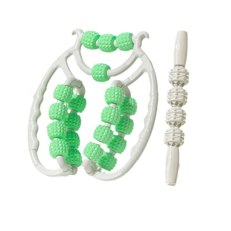 Jalaha massaažirull rõngaskujuline rattastega — kaasaskantav, sääre massaaž (3–4 ratast)