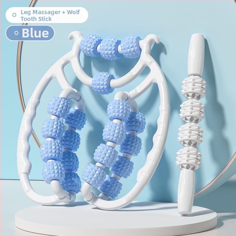 Jalaha massaažirull rõngaskujuline rattastega — kaasaskantav, sääre massaaž (3–4 ratast)