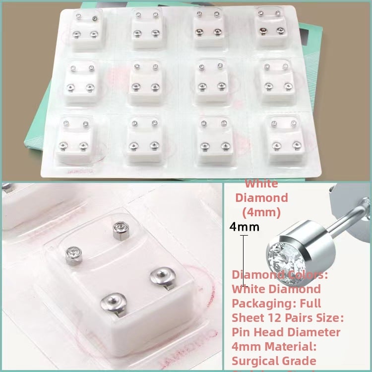 Όπλο τρυπήματος αυτιού – Ανοξείδωτος χάλυβας 316, ηλεκτροπλατίωση, unisex, απλό στυλ, κύκλος, καρδιά, πέντε αστέρια