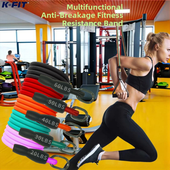 Latekso kabelio tempimo virvė namų treniruotėms – rankų jėga, krūtinės išplėtimas, pasipriešinimo treniruotė – 135×1600