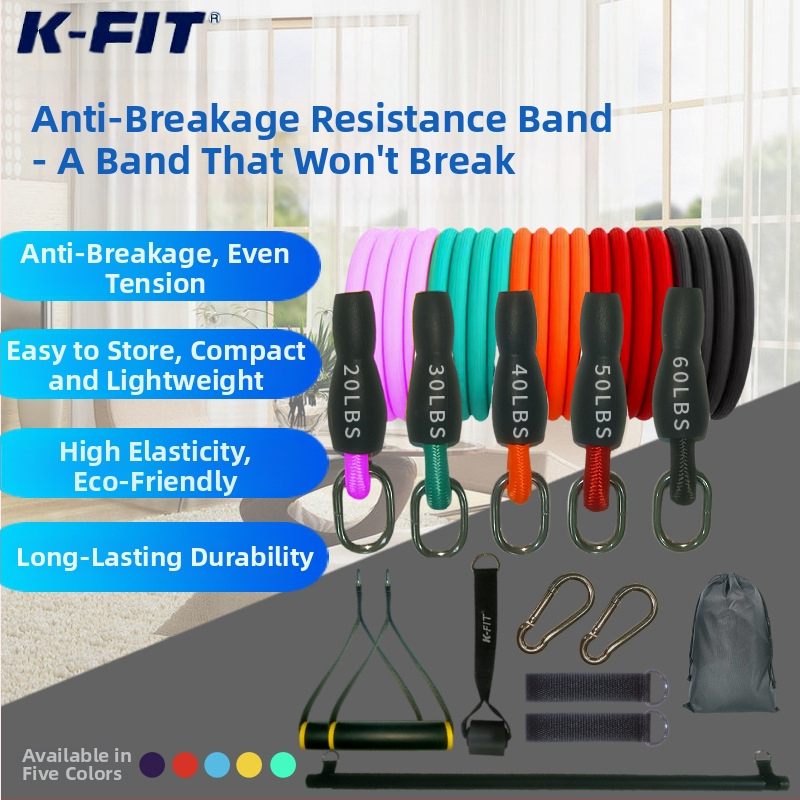 Latekso kabelio tempimo virvė namų treniruotėms – rankų jėga, krūtinės išplėtimas, pasipriešinimo treniruotė – 135×1600