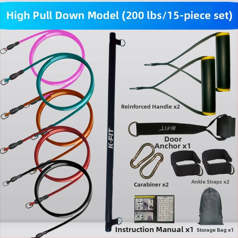 Latekso kabelio tempimo virvė namų treniruotėms – rankų jėga, krūtinės išplėtimas, pasipriešinimo treniruotė – 135×1600