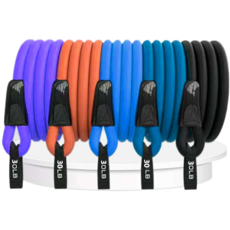 Latekso kabelio tempimo virvė namų treniruotėms – rankų jėga, krūtinės išplėtimas, pasipriešinimo treniruotė – 135×1600