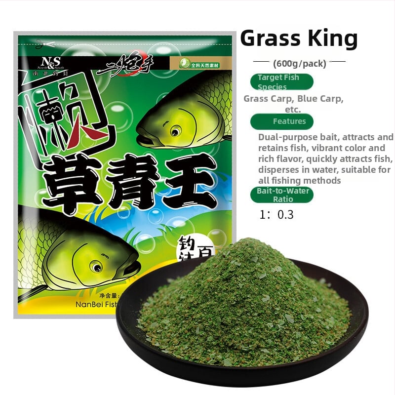 Pūderēta ēsma zālēm — otrās paaudzes formula lielām zālēm līdzīgām zivīm