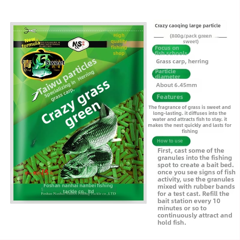 Pūderēta ēsma zālēm — otrās paaudzes formula lielām zālēm līdzīgām zivīm