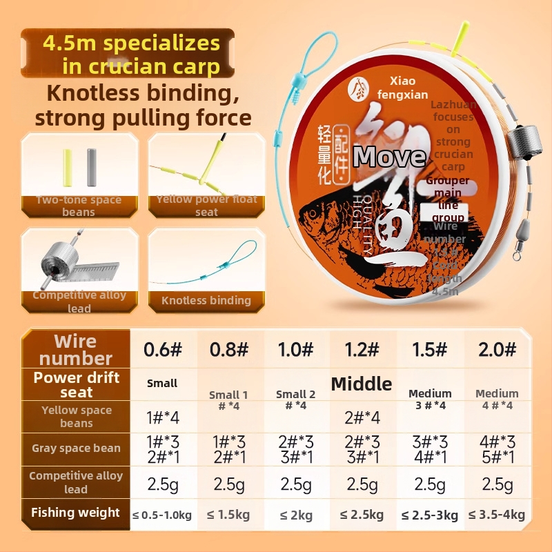Комплект нейлонова риболовна линия, пълен предварително завързан зимен шнур, дължина: виж SKU, място за риболов Jianghu Lake Library