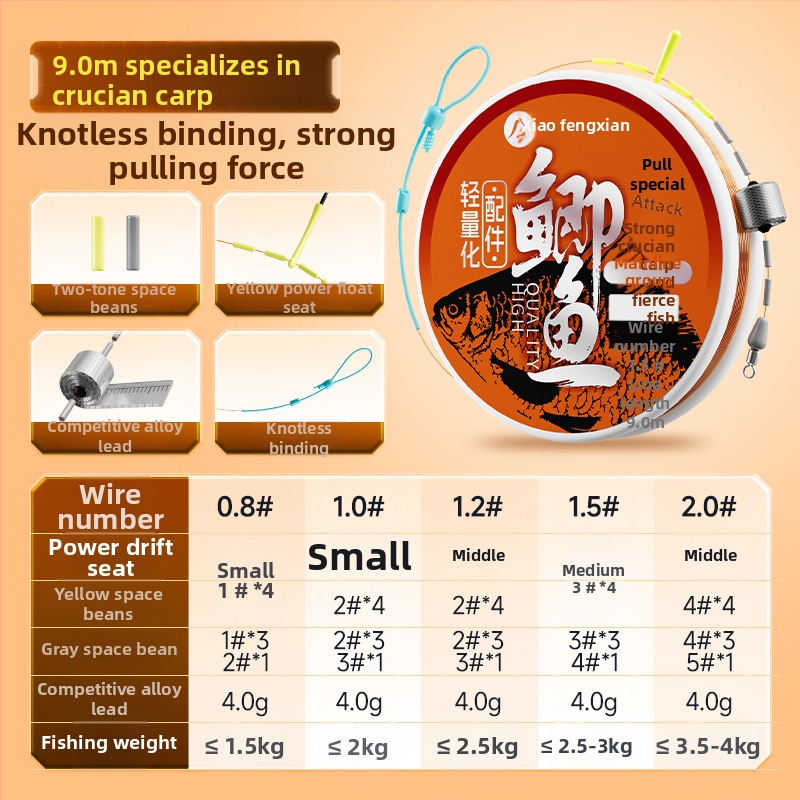 Комплект нейлонова риболовна линия, пълен предварително завързан зимен шнур, дължина: виж SKU, място за риболов Jianghu Lake Library