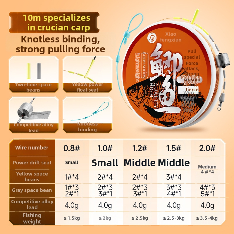 Комплект нейлонова риболовна линия, пълен предварително завързан зимен шнур, дължина: виж SKU, място за риболов Jianghu Lake Library