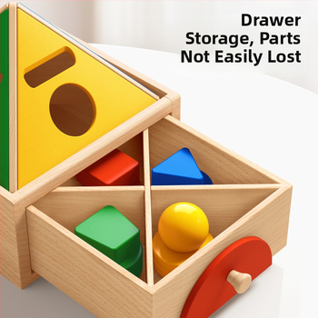 Montessori puidust mänguasi värvi- ja kujutunnustuse jaoks – ehitusklotsid varaseks õppimiseks, 0-3 aastat