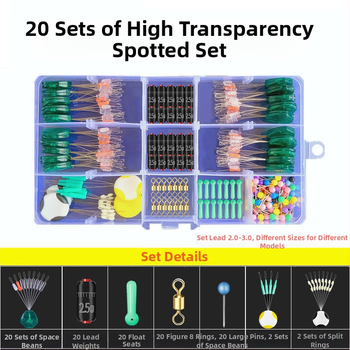 Space Bean makšķerēšanas līniju komplekts ar pretorveišanu (anti-tangle), astoņkāju gredzens un pilns piederumu komplekts