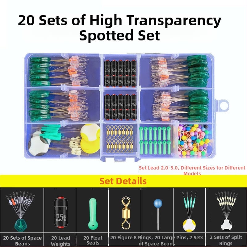 Space Bean makšķerēšanas līniju komplekts ar pretorveišanu (anti-tangle), astoņkāju gredzens un pilns piederumu komplekts