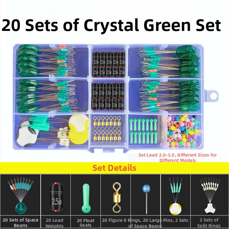 Space Bean makšķerēšanas līniju komplekts ar pretorveišanu (anti-tangle), astoņkāju gredzens un pilns piederumu komplekts