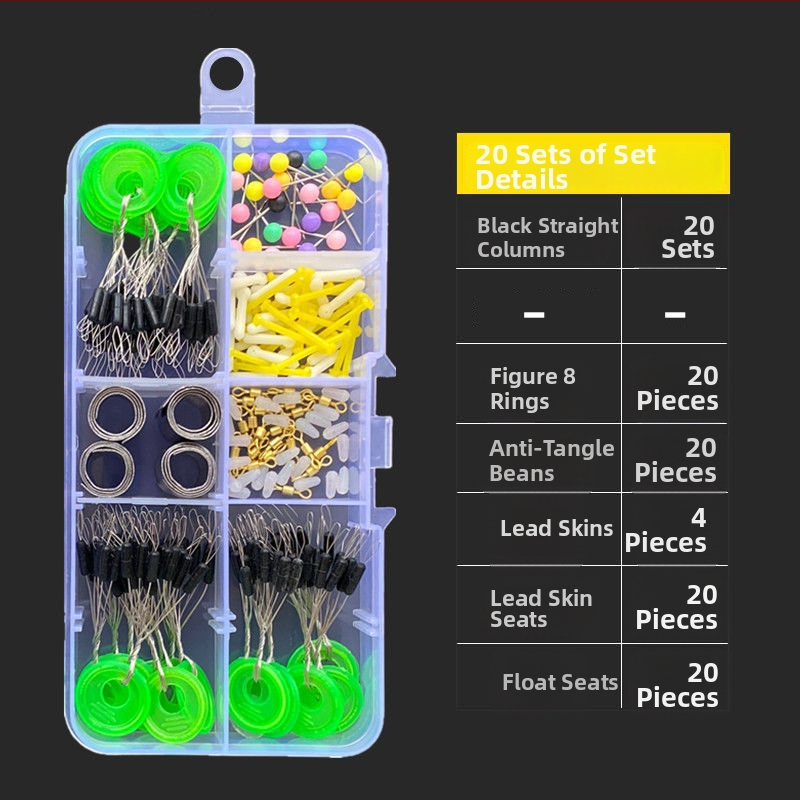 Space Bean makšķerēšanas līniju komplekts ar pretorveišanu (anti-tangle), astoņkāju gredzens un pilns piederumu komplekts