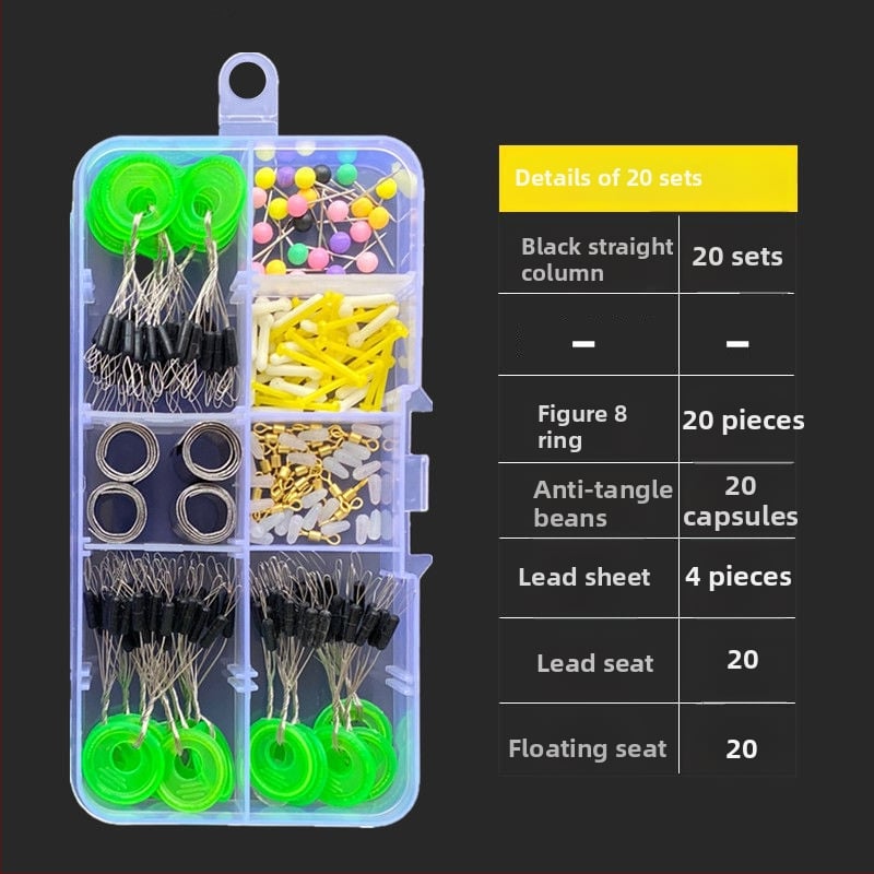 Space Bean makšķerēšanas līniju komplekts ar pretorveišanu (anti-tangle), astoņkāju gredzens un pilns piederumu komplekts