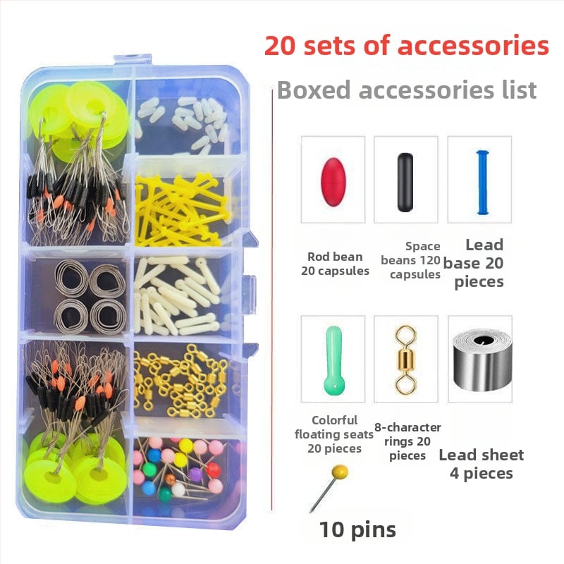 Space Bean makšķerēšanas līniju komplekts ar pretorveišanu (anti-tangle), astoņkāju gredzens un pilns piederumu komplekts