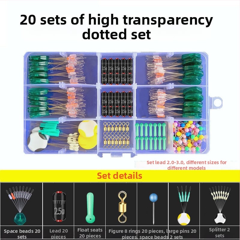 Space Bean makšķerēšanas līniju komplekts ar pretorveišanu (anti-tangle), astoņkāju gredzens un pilns piederumu komplekts