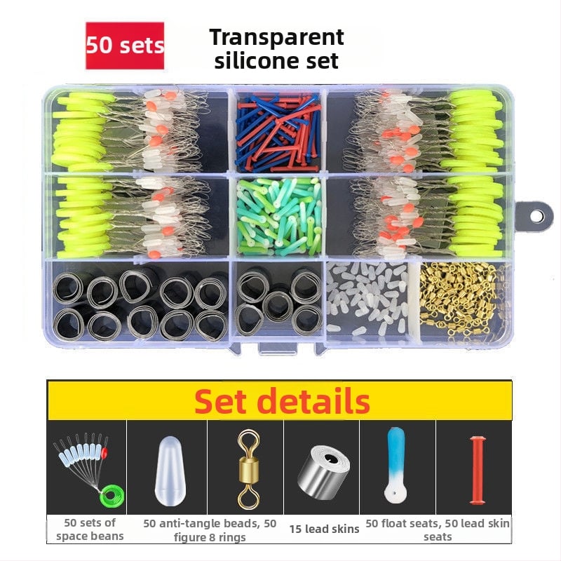 Space Bean makšķerēšanas līniju komplekts ar pretorveišanu (anti-tangle), astoņkāju gredzens un pilns piederumu komplekts