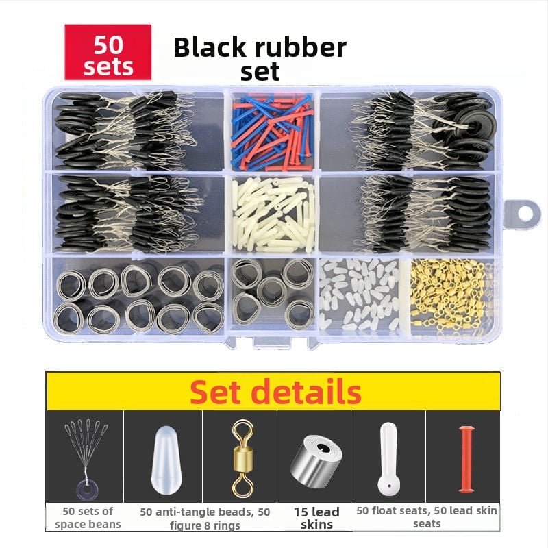 Space Bean makšķerēšanas līniju komplekts ar pretorveišanu (anti-tangle), astoņkāju gredzens un pilns piederumu komplekts