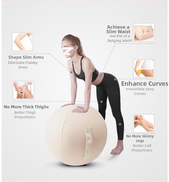 Set Pilates joga lopte s navlakom od pamuka-lina, anti-rupture, stolica za jogu za trudnoću, promjer 55/65/75 cm