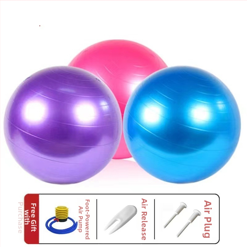 Set Pilates joga lopte s navlakom od pamuka-lina, anti-rupture, stolica za jogu za trudnoću, promjer 55/65/75 cm