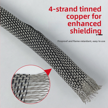 Iseseisev tinatud vaskkaabli kaitses signaalide jaoks, UL360 sertifitseeritud, temperatuurivahemik 40–150°C, tulekindel