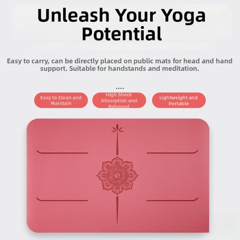 Joga paklājs – dabiskā kaučuka, 8 mm, āsanas līnija