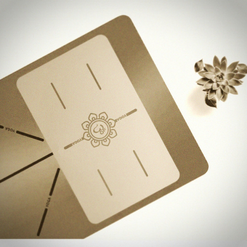 Joga paklājs – dabiskā kaučuka, 8 mm, āsanas līnija