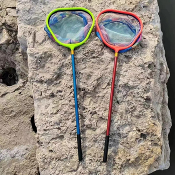 Bērnu nerūsējošā tērauda teleskopiska zvejas siets ar smalka acs un augstu blīvumu – 5 kg slodze